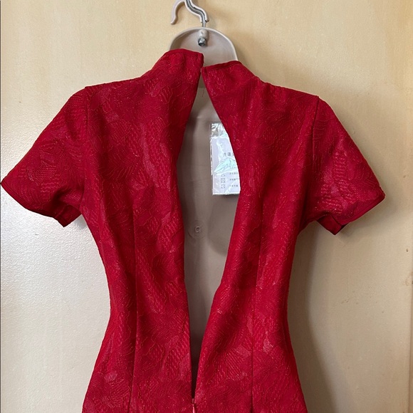 Classic Red Cheongsam-Style Dress size S - Picture 11 of 12